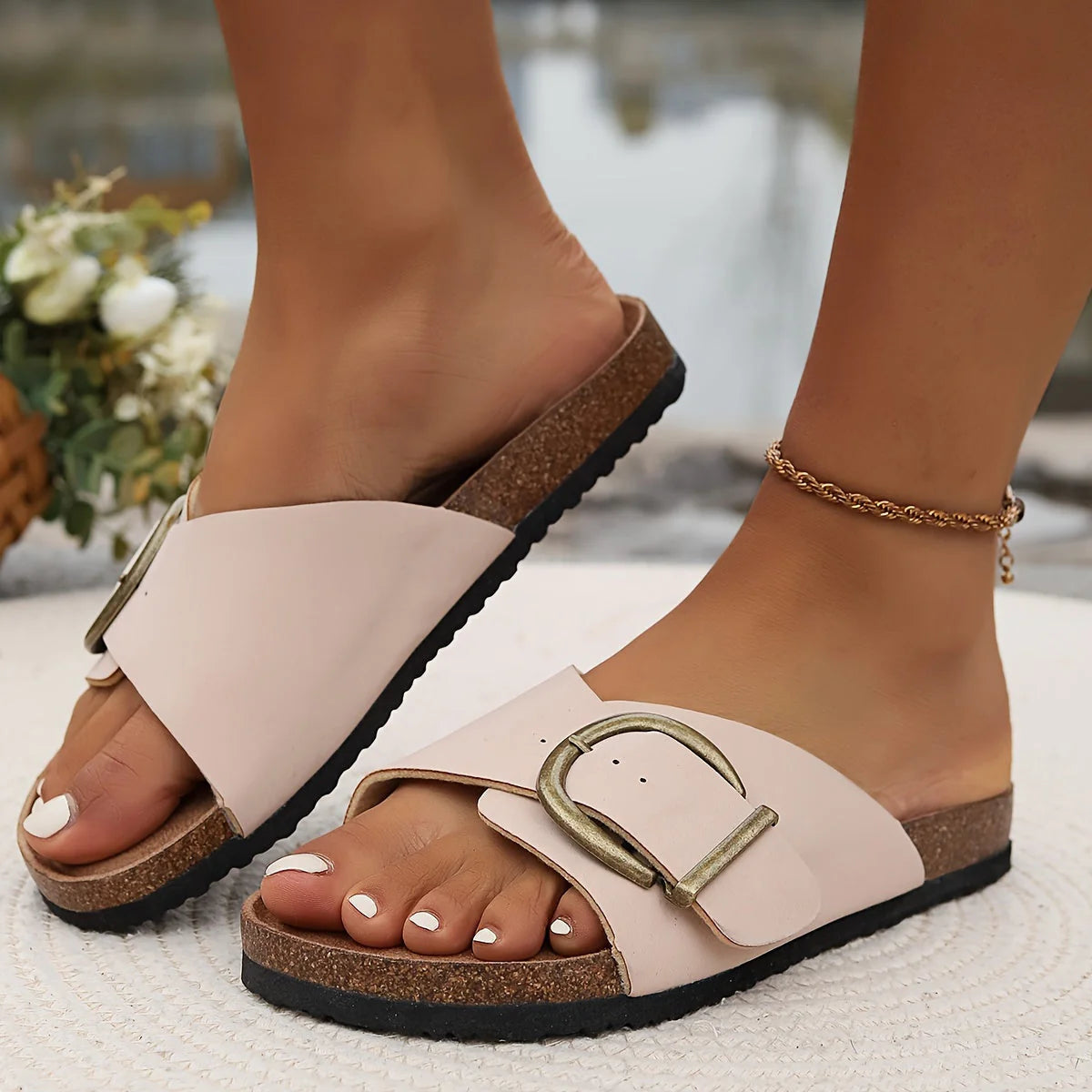 Atenea - Sandalias con Hebilla